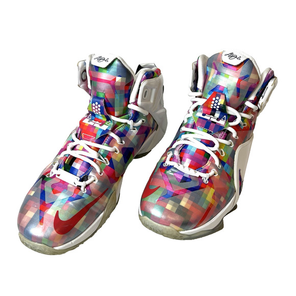 Nike LeBron 12 XII EXT Prism Finish Your Breakfast Men's Sz 9 Sneaker 748861-900 - Picture 2 of 11
